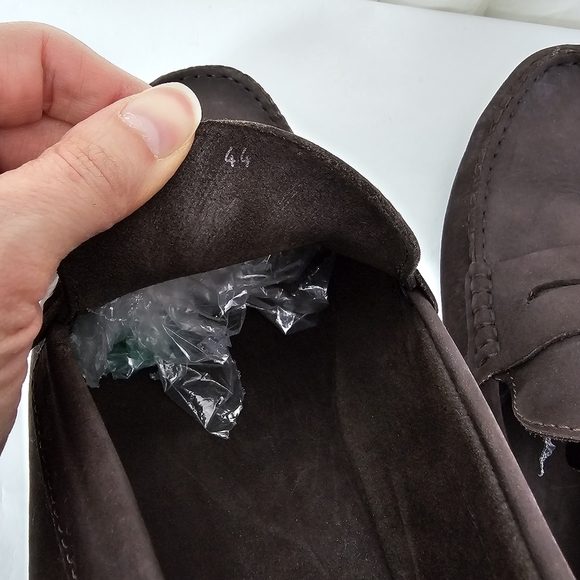 Laurent Effel Chocolate Brown Suede Leather Loafer Driving Shoe Size 44 - Picture 9 of 9